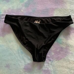Black Medium Bikini Bottoms, swimsuit bottoms